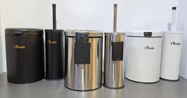 سطل و برس دیواری استیل
